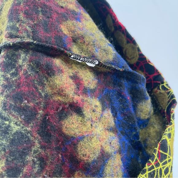 ZARA Sweater Dress Size Medium Embroidered Yarn Flower Knit Boiled Wool Blend - Picture 14 of 15